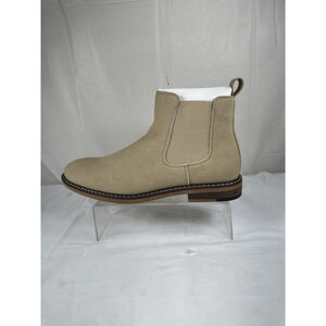 Temeshu Men's Chelsea Slip-on Suede Boots,Leather Boots, Waterproof Size 7.5